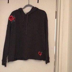 American Eagle Outfitters Hoodie with Floral Embellishments